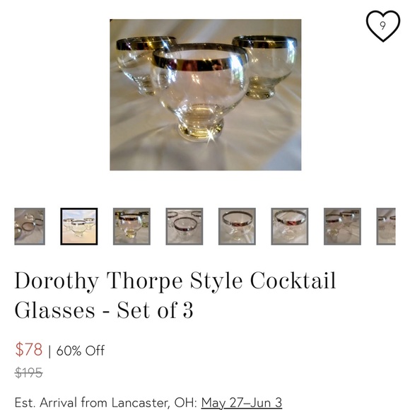 Midcentury 6 Lowball Allegro Band Cocktail Glasses - Picture 10 of 10